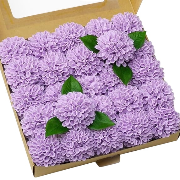 Beautynvta 25 Pcs Artificial Hydrangea Flower Bulk, Faux Hydrangea Flowers Heads, Faux Silk Hydrangea Flowers with Stems for Valentine's Day Wedding Birthday Decor