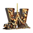 thumbnail image 1 of Beautynvta 26 Initial Letter Construction Vehicles Hanging Ornaments, Acrylic Christmas Alphabet Building Vehicle Pendant, Personalized Gifts Letter Hanging Ornament for Xmas Decor, W, 1 of 5