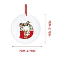 thumbnail image 1 of Beautynvta 26 Initial Letters Ornaments Christmas Tree Decoratin, 2.76'' Acrylic Round Christmas Alphabet Hanging Ornaments, Personalized Christmas Letter Gift, D, 1 of 4