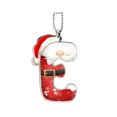 thumbnail image 1 of Beautynvta 26 Initial Letters Ornaments Christmas Tree Decoratin, 3.15'' Acrylic Red Hat Christmas Letter Pendant, Personalized Alphabet Hanging Ornaments Gift, E, 1 of 9