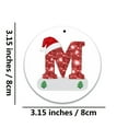 thumbnail image 1 of Beautynvta 26 Initial Letters Ornaments Christmas Tree Decoratin, 3.15'' Round Glittering Letter Pendant, Personalized Christmas Alphabet Decorations Gift, M, 1 of 2