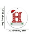 thumbnail image 1 of Beautynvta 26 Initial Letters Ornaments Christmas Tree Decoratin, 3.15'' Round Glittering Letter Pendant, Personalized Christmas Alphabet Decorations Gift, H, 1 of 2