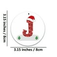 thumbnail image 1 of Beautynvta 26 Initial Letters Ornaments Christmas Tree Decoratin, 3.15'' Round Glittering Letter Pendant, Personalized Christmas Alphabet Decorations Gift, J, 1 of 2