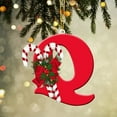 thumbnail image 1 of Beautynvta 26 Letter Ornaments Christmas Tree Decoration, 3.54'' Personalized Christmas Letter Pendant, Xmas Alphabet Letters for Christmas Tree DIY Craft Christmas Ornaments, Q, 1 of 2