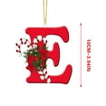 thumbnail image 1 of Beautynvta 26 Letter Ornaments Christmas Tree Decoration, Personalized Christmas Letter Hanging Pendant for Christmas Tree Fireplace Home Party Supplies, (E), 1 of 3
