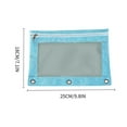 thumbnail image 1 of Beautynvta 3 Ring Binder Pencil Pouch, Clear Window Pencil Case with Zipper, PVC Document Storage Bag, Large Capacity Pencil Bag with 3 Reinforced Grommets, 1 of 2