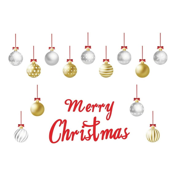 Beautynvta 32 Pcs Christmas Decorations for Refrigerator Garage Door Car, Magnet Merry Christmas and Christmas Balls for Kitchen Fridge Garage Door Holiday Christmas Party Decor