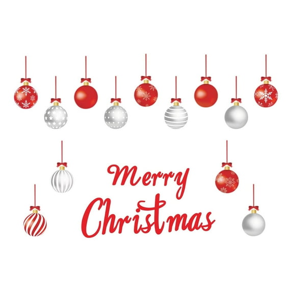 Beautynvta 32 Pcs Christmas Decorations for Refrigerator Garage Door Car, Magnet Merry Christmas and Christmas Balls for Kitchen Fridge Garage Door Holiday Christmas Party Decor