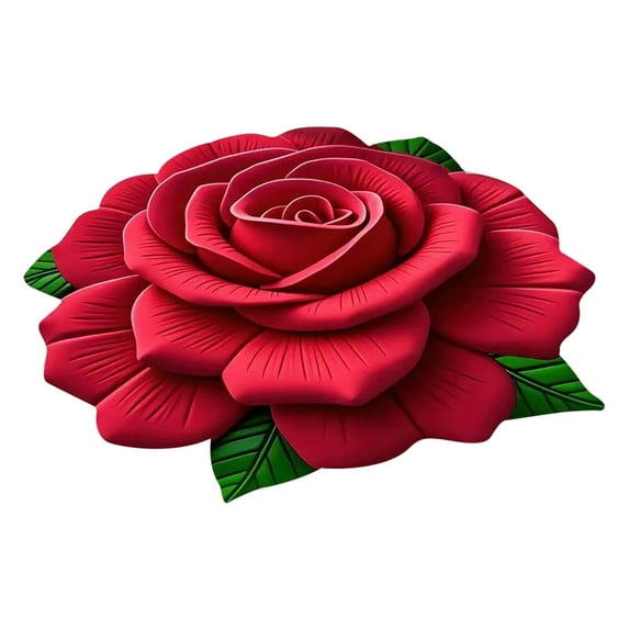 Beautynvta 3D Flowers Floral Bath Mat, Bathroom Rugs Funny Non-Slip Area Mats, Super Absorbent Floor Carpet, Quick Dry Bath Mat for Shower, Bedroom, Kitchen, 19.7''x19.7''