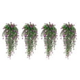 thumbnail image 1 of Beautynvta 4 Pack Artificial Hanging Flowers, Fake Vine Hanging Plants, Fake Ivy Vine UV Resistant Faux Plants for Indoor Outdoor Wall Garden Patio Yard Decor, Purple, 1 of 5