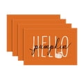 thumbnail image 1 of Beautynvta 4 Pcs Fall Placemats Decorations, 11.8''x17.7'', Hello Pumpkin Printed Placemats, Kitchen Dining Table Mats for Halloween Thanksgiving Harvests Party Decoration, 1 of 6