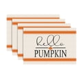 thumbnail image 1 of Beautynvta 4 Pcs Fall Placemats Decorations, 11.8''x17.7'', Hello Pumpkin Printed Placemats, Kitchen Dining Table Mats for Halloween Thanksgiving Harvests Party Decoration, 1 of 6