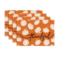 thumbnail image 1 of Beautynvta 4 Pcs Fall Placemats Decorations, 11.8''x17.7'', Hello Pumpkin Printed Placemats, Kitchen Dining Table Mats for Halloween Thanksgiving Harvests Party Decoration, 1 of 6