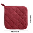 thumbnail image 1 of Beautynvta 4 Pcs Heat Resistant Pot Holders, Quilted Towel Hot Pot Holder Set for Kitchens, Towel Cloth Sets for Cooking & Baking, 7x7 Inch, Red, 1 of 6