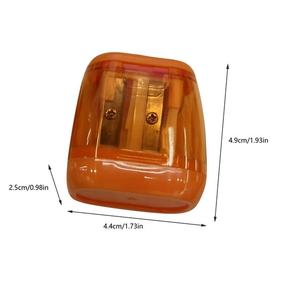Beautynvta 4 Pcs Pencil Sharpeners, Manual Pencil Sharpeners, Double Holes Pencil Sharpener with Lid, Portable Handheld Plastic Pencil Sharpener for Office