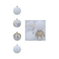 thumbnail image 1 of Beautynvta 4 Pcs Velvet Christmas Balls Set, 3.15'' Glitter Flock Painted Christmas Tree Ornaments Hanging Pendants, Shatterproof Xmas Hanging Balls for Home Holiday Party Decor, 1 of 6