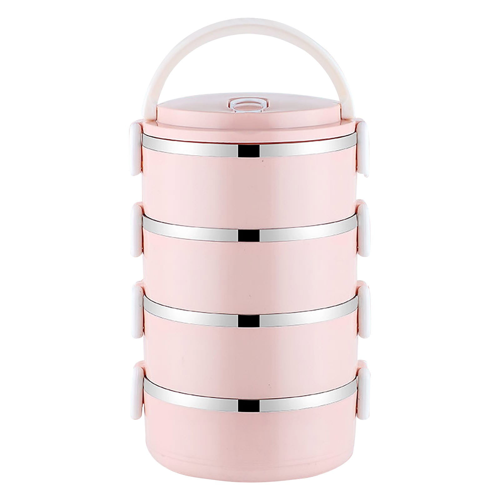 Beautynvta 4-Tier Insulated Bento Box, Home Stackable Stainless Steel ...
