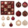 thumbnail image 1 of Beautynvta 44 Pcs Christmas Balls Ornaments, Christmas Tree Ornaments Set, Xmas Tree Decorative Hanging Ball, 12 Large Balls, 28 Small Balls and 4 Star Ornaments, 1 of 6