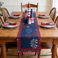 thumbnail image 1 of Beautynvta 4th of July Decorations Patriotic Table Runner, Red White and Blue Stars Striped Flag Runner for Memorial Day Independence Day Kitchen Table Decor, 13''x71'', 1 of 6