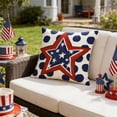 thumbnail image 1 of Beautynvta 4th of July Pillow Covers, 18x18 Inch, American Flag Stars Patriotic Throw Pillow Covers, Independence Day Memorial Day Cushion Case for Sofa Couch, 1 of 6