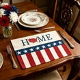 thumbnail image 1 of Beautynvta 4th of July Placemats, Stars and Stripes Patriotic Placemats, Red White Blue Heat-Resistant Washable Table Mat for Kitchen Dining Table Decor, 16.5x12.6 Inch, 1 of 6