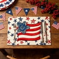 thumbnail image 1 of Beautynvta 4th of July Placemats, Stars and Stripes Patriotic Placemats, Red White Blue Heat-Resistant Washable Table Mat for Kitchen Dining Table Decor, 16.5x12.6 Inch, 1 of 6