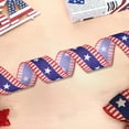 thumbnail image 1 of Beautynvta 4th of July Ribbon, American Flag Patriotic Ribbon, Stars and Stripes Wired Edge Ribbon Independence Day Ribbon for Big Bow,Wreath,Tree Decoration, 13.12 Ft x 2.3 Inch, 1 of 6