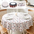 thumbnail image 1 of Beautynvta 4th of July Tablecloth, Round Patriotic Table Cloth, Red White Blue Stars Decor, Reusable Table Cover for Memorial Day Kitchen Table Decor, 60x60 Inch, 1 of 6