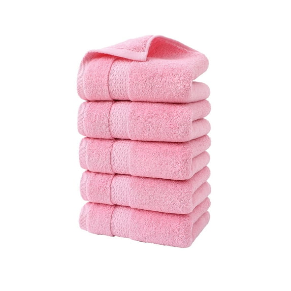Beautynvta 5 Pcs Cotton Hand Towels, Thickened Velvet Hand Towel, Quick Dry and Highly Absorbent, Cotton Towels for Bathroom, Sports, Fitness, Yoga, 13''x29''