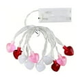 thumbnail image 1 of Beautynvta 6.56 Ft Valentine's Day Heart Lights String, Red Pink White Plastic String Lights Battery Operated Heart Fairy Lights Romantic Valentines Decorations, 1 of 7