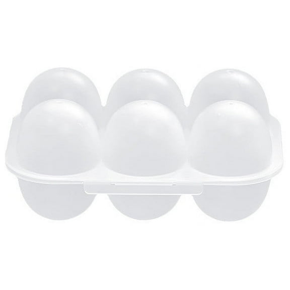 Beautynvta 6 Grid Egg Storage Box, Refrigerator Egg Protection Box, Shockproof Refrigerator Egg Trays, Egg Organizer Box for Fridge or Camping