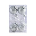 thumbnail image 1 of Beautynvta 6 Pcs Christmas Ball Ornaments Set, 2.36'' Clear Plastic Fillable Ornament, Christmas Tree Ornaments Hanging Balls, for DIY Crafts Christmas Wedding Party Decor, Silver, 1 of 2
