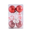 thumbnail image 1 of Beautynvta 6 Pcs Christmas Ball Ornaments Set, 2.36'' Clear Plastic Fillable Ornament, Christmas Tree Ornaments Hanging Balls, for DIY Crafts Christmas Wedding Party Decor, Red, 1 of 2
