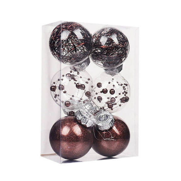 Beautynvta 6 Pcs Christmas Ball Ornaments Set, 3.15'' Clear Plastic Fillable Ornament, Christmas Tree Ornaments Hanging Balls, for DIY Crafts Christmas Wedding Party Decor