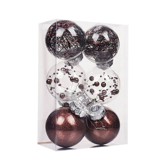Beautynvta 6 Pcs Christmas Ball Ornaments Set, 3.15'' Clear Plastic Fillable Ornament, Christmas Tree Ornaments Hanging Balls, for DIY Crafts Christmas Wedding Party Decor