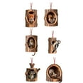 thumbnail image 1 of Beautynvta 6 Pcs Forest Animal Christmas Ornaments, 3.15'' Cute Forest Animal in Tree Hole Ornaments for Christmas Tree, Personalized Acrylic Hanging Ornament, Gifts for Animals Lovers, 1 of 6