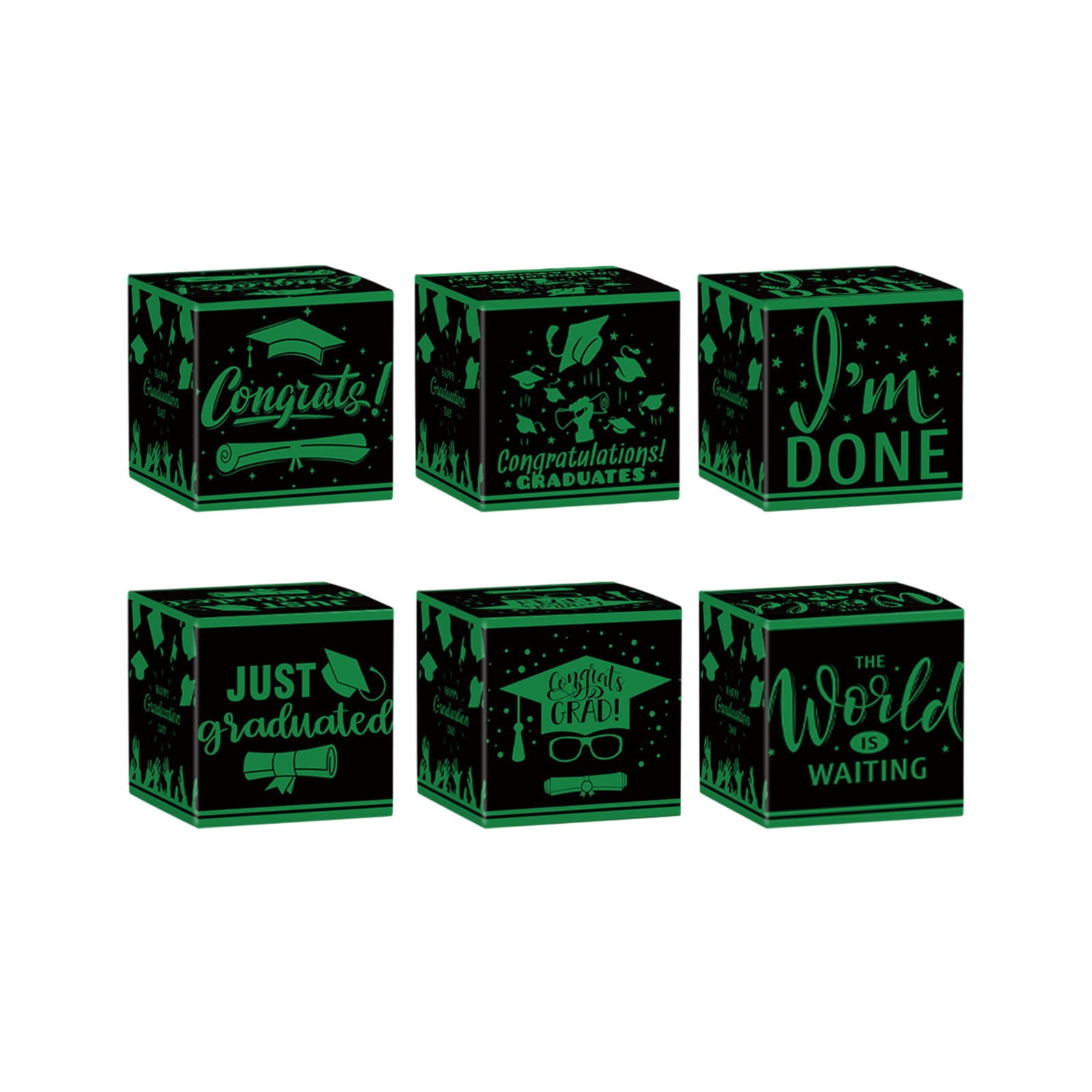 Beautynvta 6 Pcs Graduation Paper Gift Boxes, Graduation Party ...