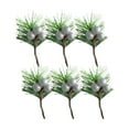 thumbnail image 1 of Beautynvta 6 Pcs Mini Artificial Pine Needles Branch with Silver Berries, 3.15'' Christmas Fake Pine Picks for Christmas Gift Box Decoration Accessories, 1 of 6