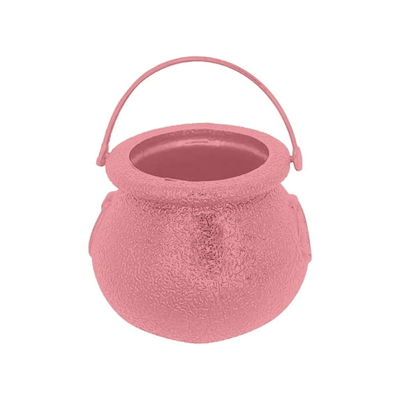 Beautynvta 6 Pcs Mini Cauldron with Handle, Halloween Mini Witch Cauldron Kettle, Halloween Candy Bowl, Small Plastic Candy Pot, Witch Kettle for Party Supplies