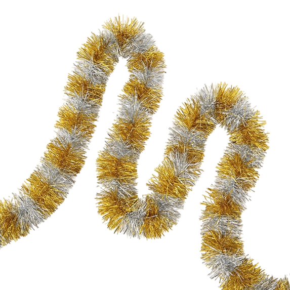 Beautynvta 7.55 Ft Colorful Wool Striped Tinsel Garland, Hanging Christmas Tree Garland Festive Holiday Indoor Decor for Home Party and Office Scene Setup