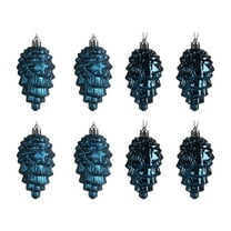 Beautynvta 8 Pcs Christmas Tree Pinecone Ornaments, 3.54'' Shatterproof Plastic Pinecone Ornaments Hanging Decorations for Christmas Tree Holiday Party