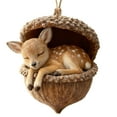thumbnail image 1 of Beautynvta Animal Christmas Ornaments, Cozy Forest Animal in Acorn Ornaments for Christmas Tree, 2D Acrylic Flat Woodland Animal Pendant for Home Party Decor, 1 of 7