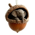 thumbnail image 1 of Beautynvta Animal Christmas Ornaments, Cozy Forest Animal in Acorn Ornaments for Christmas Tree, 2D Acrylic Flat Woodland Animal Pendant for Home Party Decor, 1 of 7