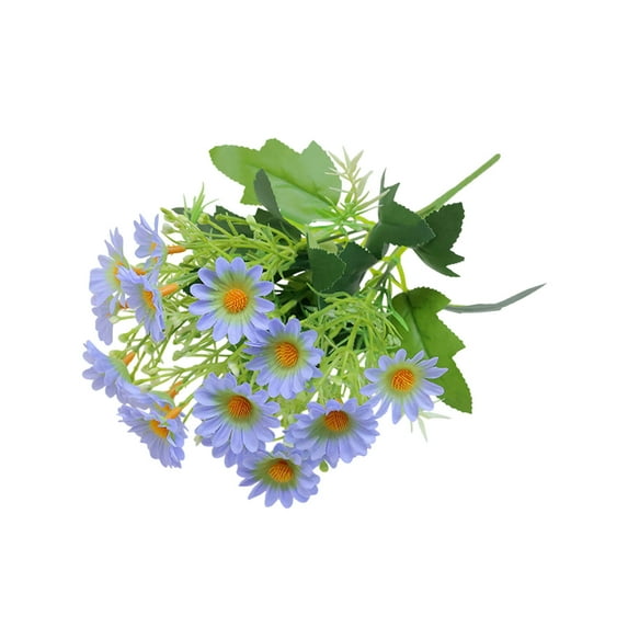 Beautynvta Artificial Daisy Flowers, Fake Daisies Plastic Plants Flower, Faux Daisies Flowers Bouquet for Vase Floral Arrangement Wedding Home Garden Decoration, Blue
