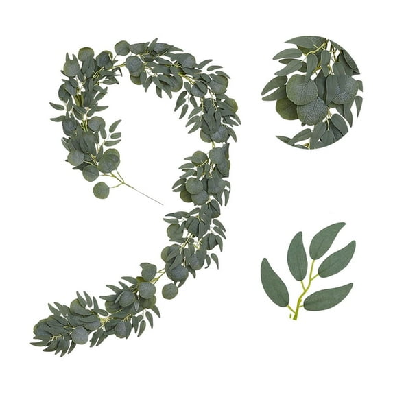 Beautynvta Artificial Eucalyptus Garlands, 6.56 Ft Faux Floral Greenery Garlands Fake Flowers Vines for Wedding Table Centerpieces Arch Party Ceremony Backdrop Decor