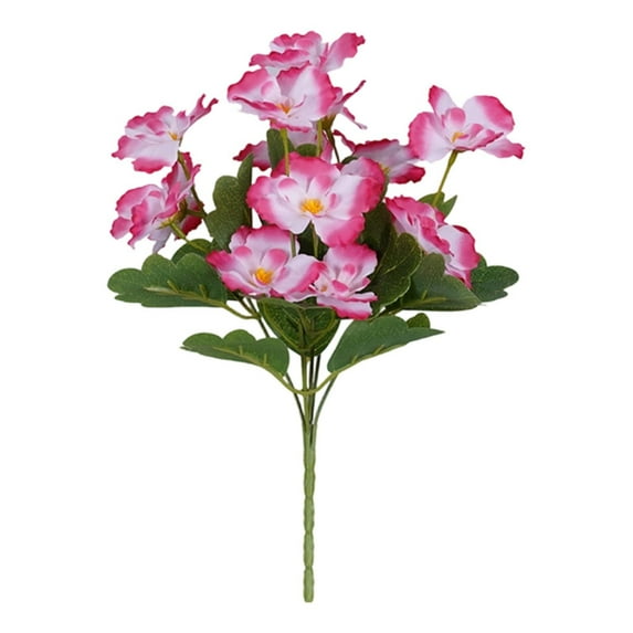 Beautynvta Artificial Flowers, 11.8'' Pink Fake Flowers with Stems, for Wedding Bouquets Home Decor Table Centerpieces Outdoor Office Family Party Decoration