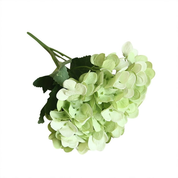 Beautynvta Artificial Hydrangea Flowers, Faux Silk Hydrangea Bouquets with Long Stem & Leaves for Home Decor Party Arrangements Wedding Table Centerpieces, Green
