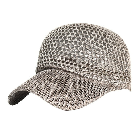 Beautynvta Baseball Cap, Fashion Mesh Baseball Cap with Adjustable Strap, Breathable Casual Sport Hat for Men and Women Sport Running Workout, Rose Gold