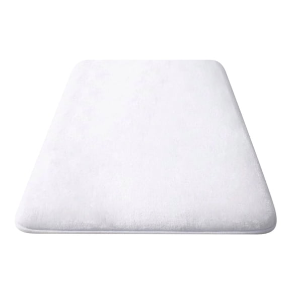 Beautynvta Bath Mat Rug, 15.7''x47.2'', Comfortable, Soft, Non-Slip, Super Absorbent, Quick Drying Bathroom Rug for Floor, Tub & Shower, Thick, White