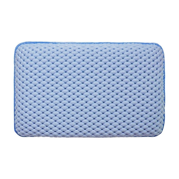Beautynvta Bath Pillow Bathtub Pillow, Bath Pillows for Tub Neck and Back Support, Mesh Bath Tub Pillow Headrest with Strong Suction Cups, 7.5''x11.4'', Blue